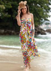 vestido longo estampado tomara-que-caia